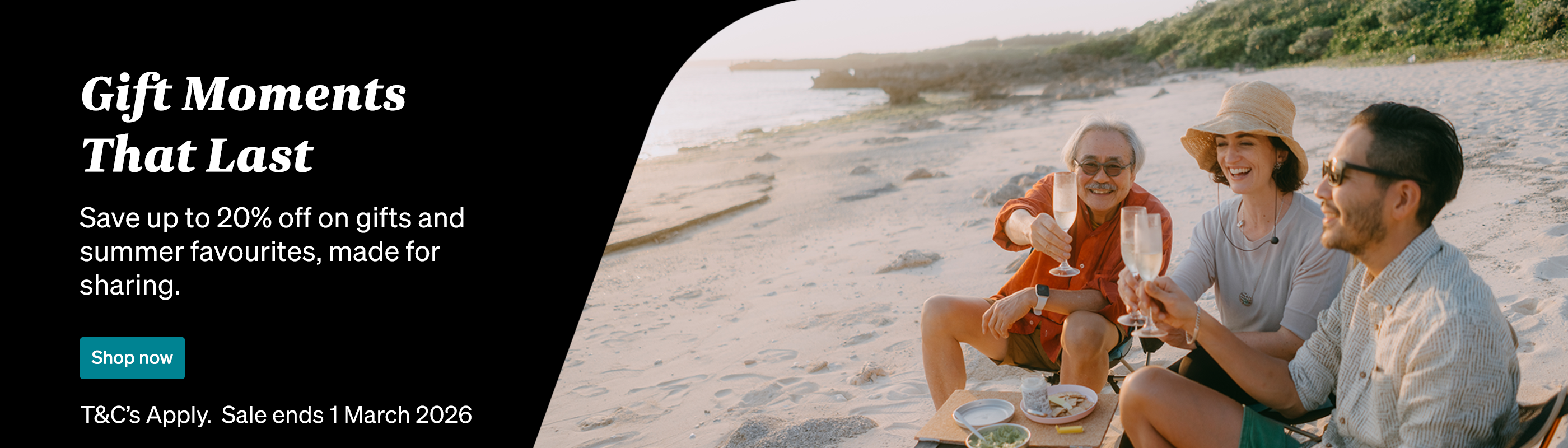 Save up to 20% off on gifts and summer favourites, made for sharing